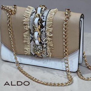 ALDO Annassi Crossbody Bag Mixed Media Luxury NEW WITH TAG!
